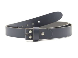 La Guêpe - Ceinture sans boucle en cuir gris foncé  30 mm  1001 Choisir