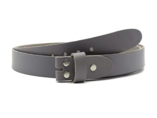 La Guêpe - Ceinture sans boucle en cuir gris moyen – 30 mm – 1001 Choisir