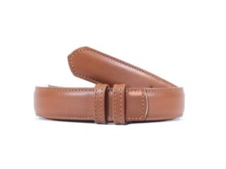 Ceinture sans boucle en cuir lisse gold 35 mm pour boucle à pince Choisir par la marque La Guêpe La Guêpe - Ceinture sans boucle en cuir lisse gold 35 mm pour boucle à pince Choisir