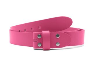 La Guêpe - Ceinture sans boucle en cuir rose  35 mm  1002 Choisir