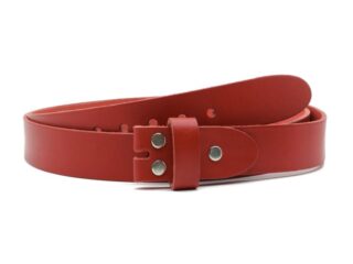 Ceinture sans boucle en cuir rouge – 30 mm – 1001 Choisir par la marque La Guêpe La Guêpe - Ceinture sans boucle en cuir rouge – 30 mm – 1001 Choisir