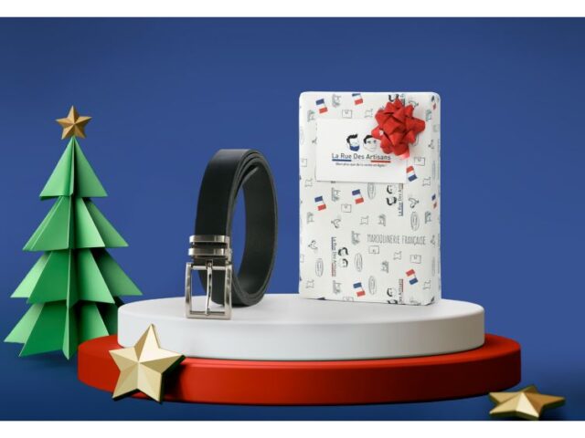 La Guêpe - Ceintures - Coffret 1 ceinture casual ajustable noir avec boucle à pince