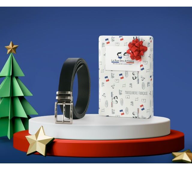 La Guêpe - Ceintures - Coffret 1 ceinture casual ajustable noir avec boucle à pince