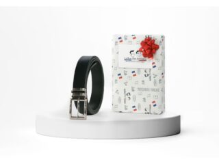 Coffret 1 ceinture casual ajustable noir avec boucle à pince par la marque La Guêpe La Guêpe - Coffret 1 ceinture casual ajustable noir avec boucle à pince