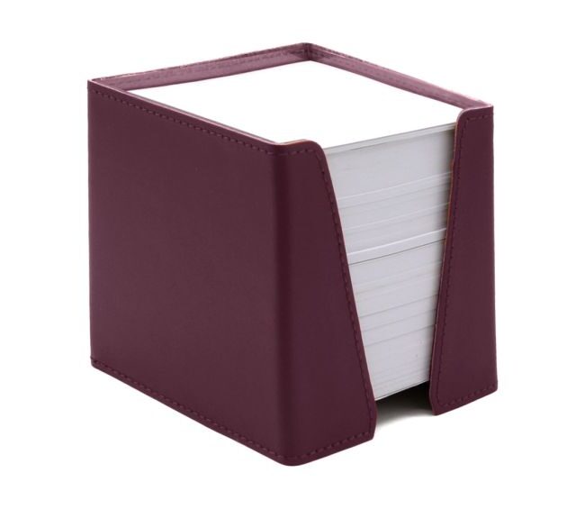 Lavoisier Maroquinier - Coffret accessoires de bureau en cuir bordeaux - COF acc.1