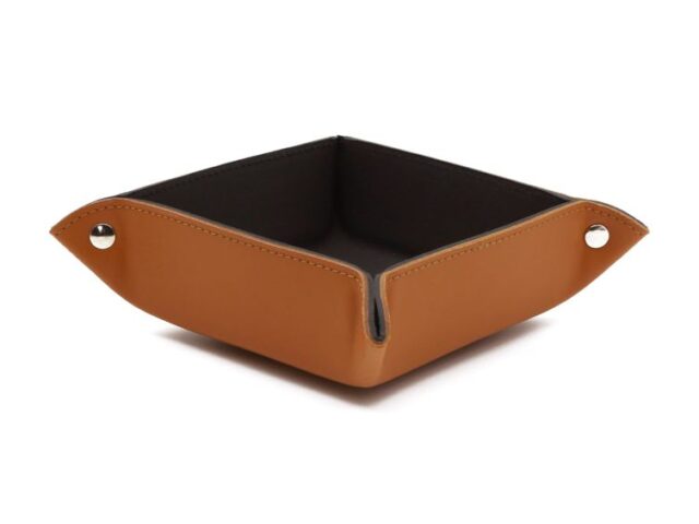 Lavoisier Maroquinier - Coffret accessoires de bureau en cuir gold - COF acc.1