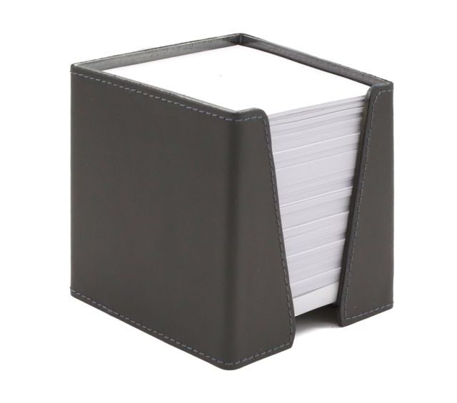 Lavoisier Maroquinier - Coffret accessoires de bureau en cuir gris - COF acc.1