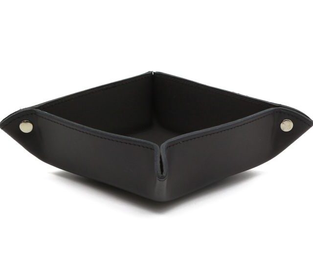 Lavoisier Maroquinier - Coffret accessoires de bureau en cuir noir - COF acc.1