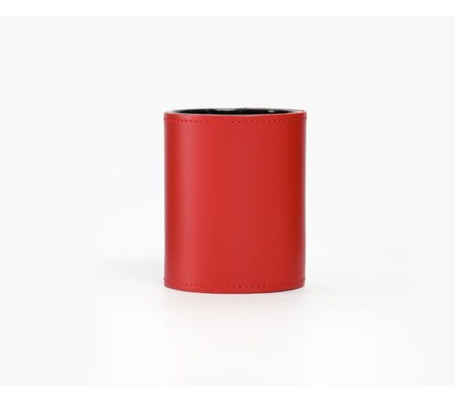 Lavoisier Maroquinier - Coffret accessoires de bureau en cuir rouge - COF acc.1