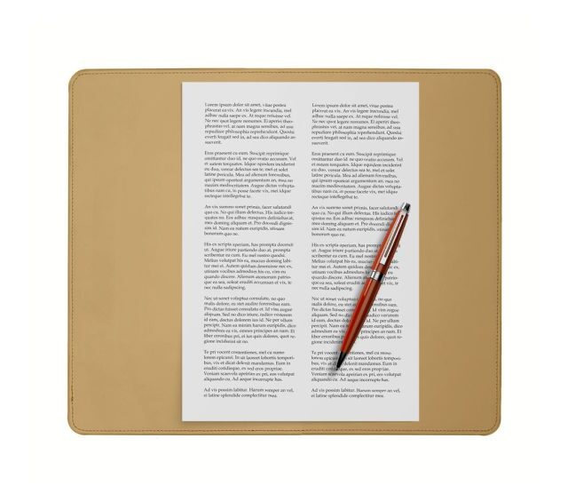 Lavoisier Maroquinier - Coffret classique 38cm en cuir beige - COF-500-38