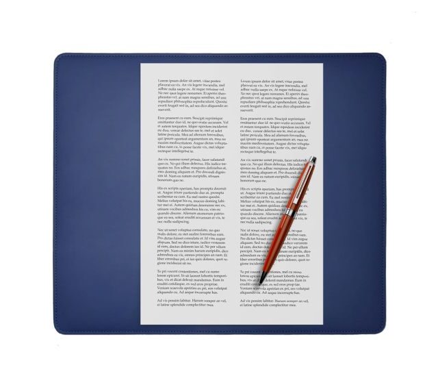 Lavoisier Maroquinier - Coffret classique 38cm en cuir bleu - COF-500-38