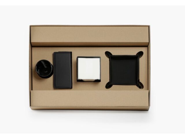 Lavoisier Maroquinier - Coffret classique 38cm en cuir noir - COF-500-38