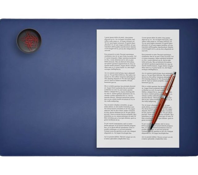 Lavoisier Maroquinier - Coffret classique 50cm en cuir bleu - COF-500-50