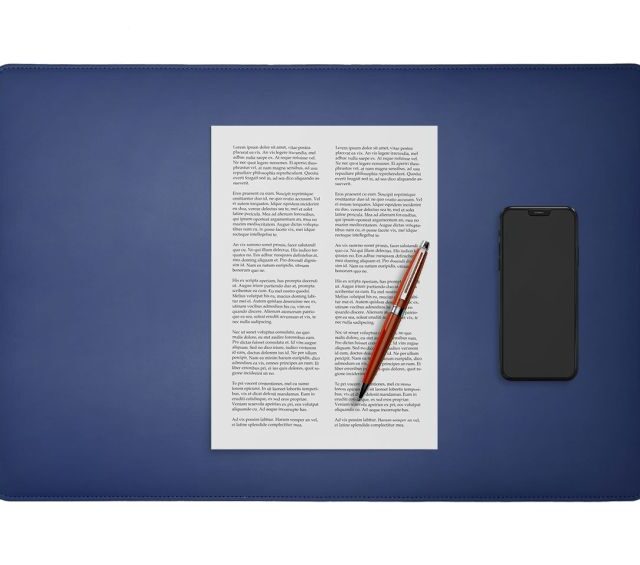 Lavoisier Maroquinier - Coffret classique 60cm en cuir bleu - COF-500-60