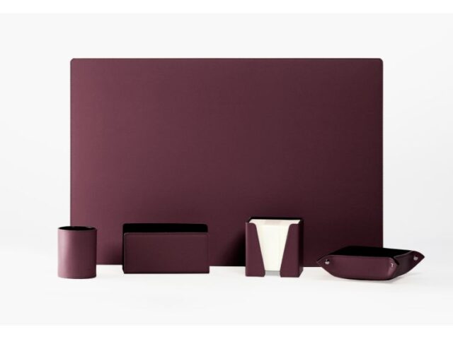 LAVOISIER Maroquinier - Coffret classique 60cm en cuir bordeaux – COF-500-60