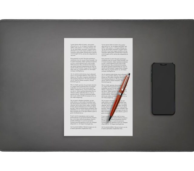 Lavoisier Maroquinier - Coffret classique 60cm en cuir gris - COF-500-60