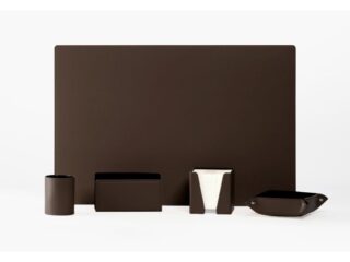 LAVOISIER Maroquinier - Coffret classique 60cm en cuir marron foncé  COF-500-60