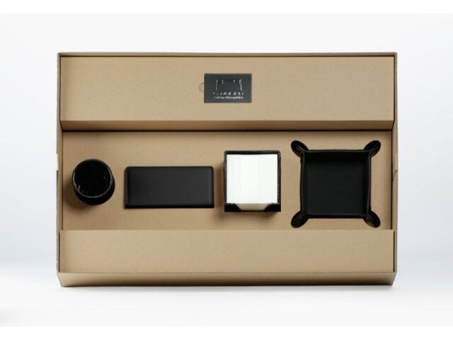 Lavoisier Maroquinier - Coffret classique 60cm en cuir noir - COF-500-60