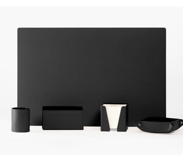 Lavoisier Maroquinier - Coffret classique 60cm en cuir noir - COF-500-60