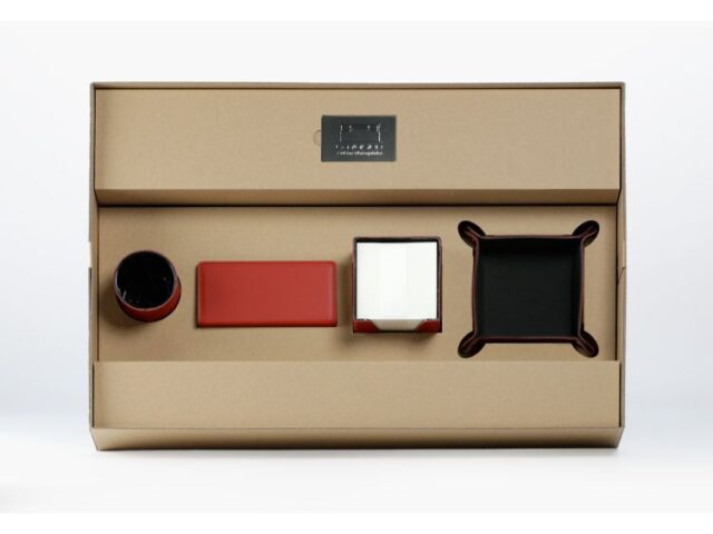 Lavoisier Maroquinier - Coffret classique 60cm en cuir rouge - COF-500-60