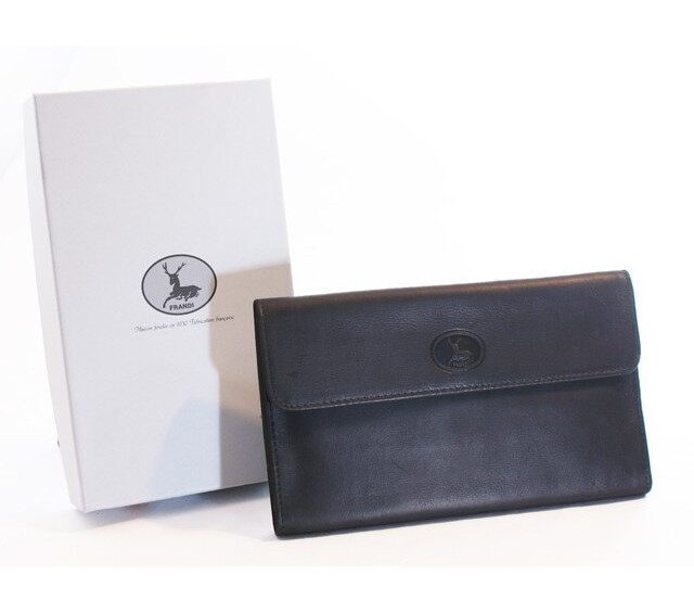 La Guêpe - Petite Maroquinerie - Compagnon en cuir noir - 290