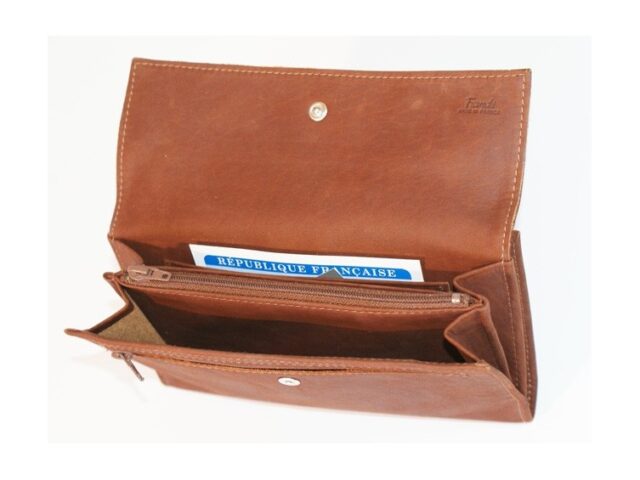 La Guêpe - Petite Maroquinerie - Portefeuille compagnon en cuir gold - 573