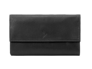 La Guêpe - Portefeuille compagnon en cuir noir  573
