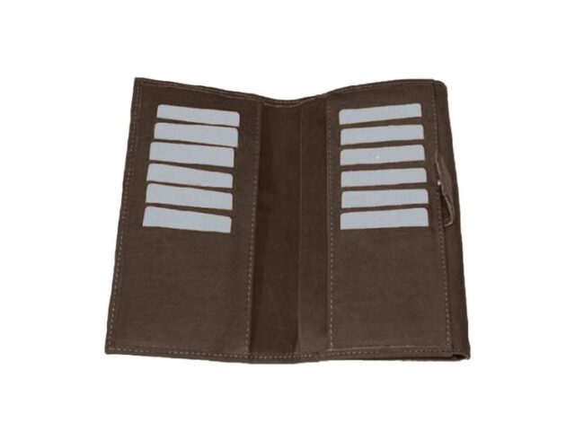 La Guêpe - Petite Maroquinerie - Portefeuille compagnon en cuir marron - 573