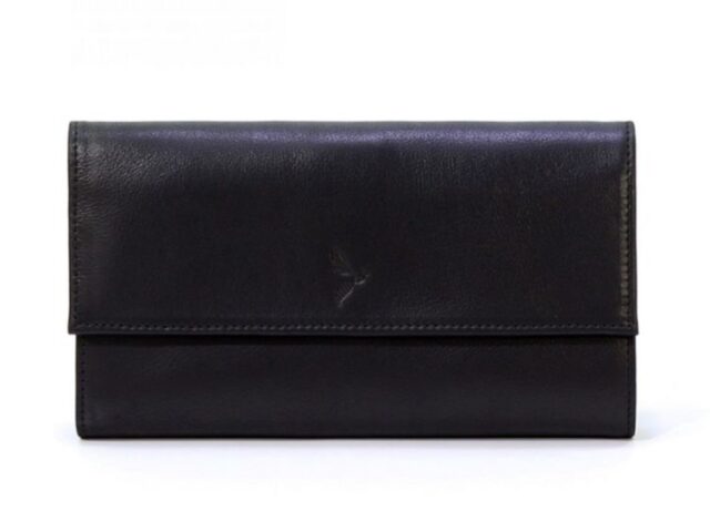 La Guêpe - Petite Maroquinerie - Portefeuille compagnon en cuir marron - 573