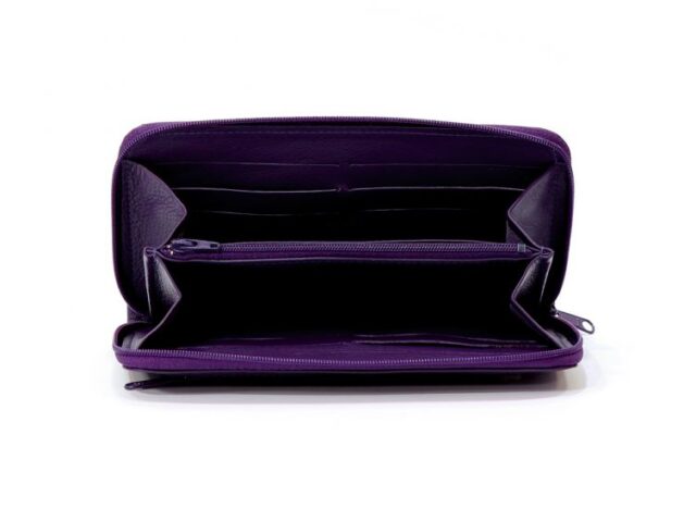 La Guêpe - Petite Maroquinerie - Compagnon cuir violet hermétique - 263