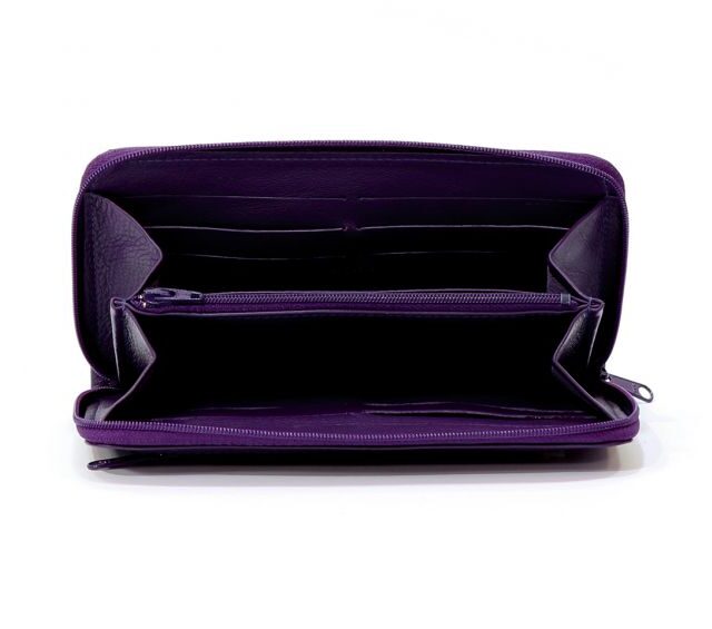 La Guêpe - Petite Maroquinerie - Compagnon cuir violet hermétique - 263