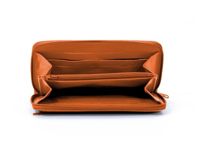 La Guêpe - Petite Maroquinerie - Compagnon cuir orange hermétique - 263