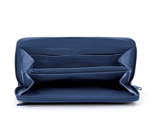 La Guêpe - Petite Maroquinerie - Compagnon cuir bleu de prusse hermétique - 263