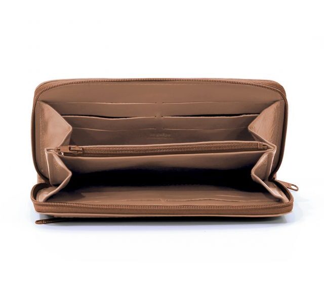 La Guêpe - Petite Maroquinerie - Compagnon cuir caramel hermétique - 263