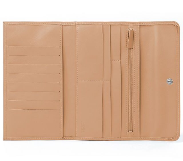 La Guêpe - Petite Maroquinerie - Compagnon en cuir caramel - 12 cartes de crédit - 290