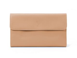 La Guêpe - Compagnon en cuir caramel – 12 cartes de crédit – 290