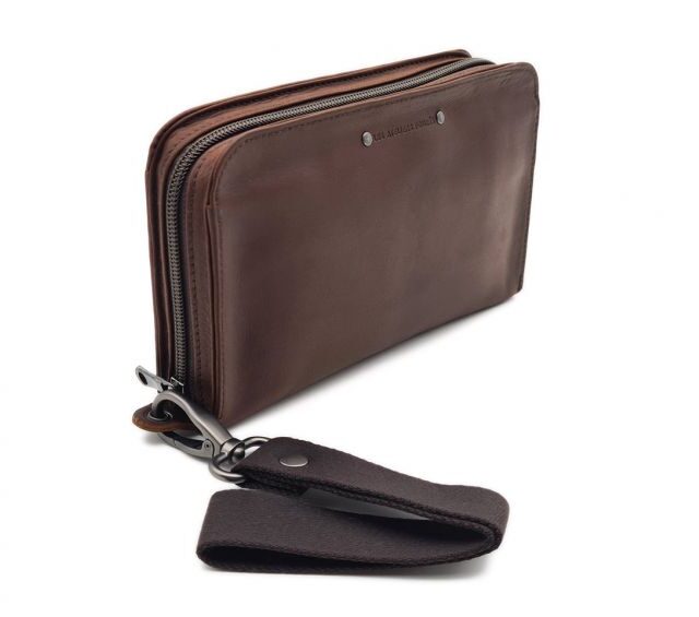 La Guêpe - Petite Maroquinerie - Compagnon en cuir cognac - avec dragonne - 985