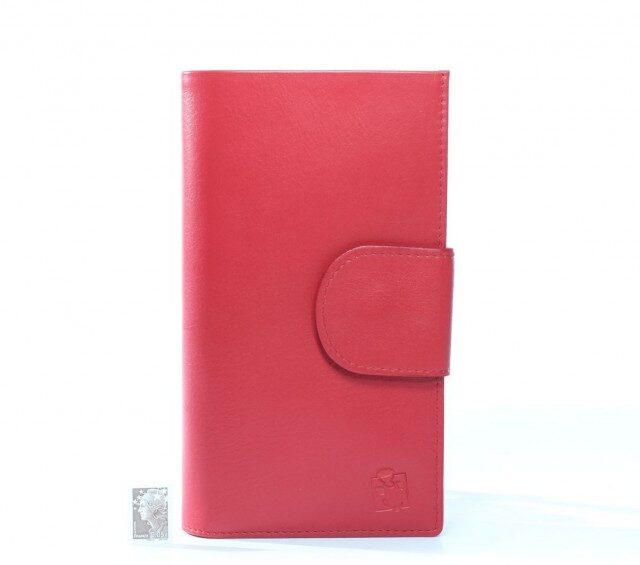 La Guêpe - Petite Maroquinerie - Compagnon en cuir de veau rouge - 464