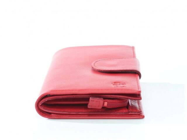 La Guêpe - Petite Maroquinerie - Compagnon en cuir de veau rouge - 464