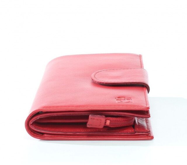 La Guêpe - Petite Maroquinerie - Compagnon en cuir de veau rouge - 464