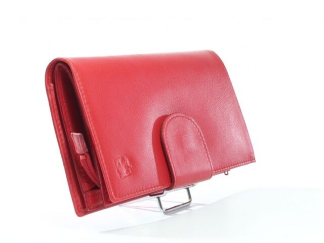 La Guêpe - Petite Maroquinerie - Compagnon en cuir de veau rouge - 464