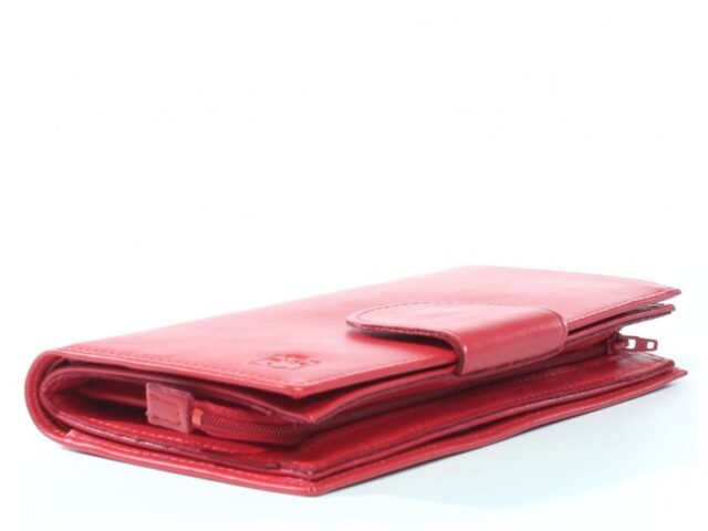 La Guêpe - Petite Maroquinerie - Compagnon en cuir de veau rouge - 464