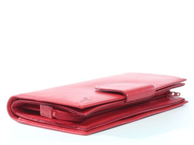 La Guêpe - Petite Maroquinerie - Compagnon en cuir de veau rouge - 464