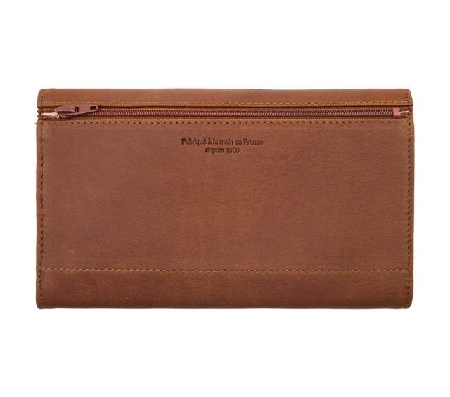 La Guêpe - Petite Maroquinerie - Compagnon en cuir fauve - B84