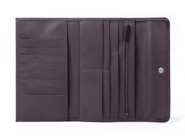 La Guêpe - Petite Maroquinerie - Compagnon en cuir marron - 12 cartes de crédit - 290