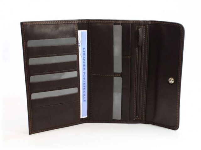 La Guêpe - Petite Maroquinerie - Compagnon en cuir marron - 290