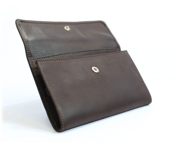 La Guêpe - Petite Maroquinerie - Compagnon en cuir marron - 290