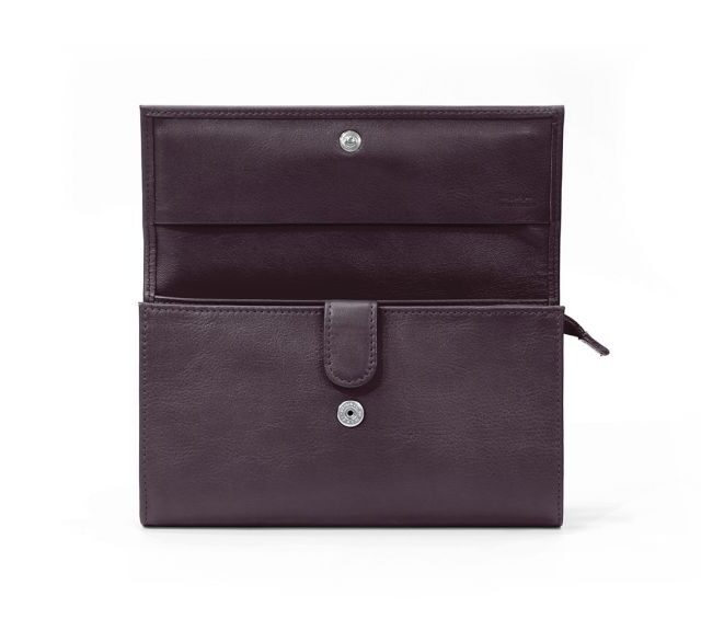 La Guêpe - Petite Maroquinerie - Compagnon en cuir marron à rabat - 318