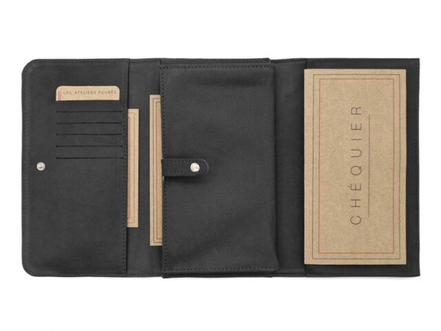 La Guêpe - Petite Maroquinerie - Compagnon en cuir noir - B84