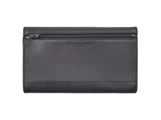 La Guêpe - Petite Maroquinerie - Compagnon en cuir noir - B84